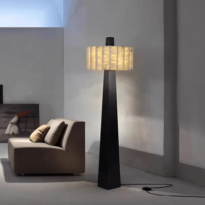 Obelisk Alabaster Floor Lamp