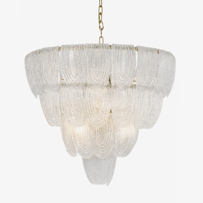 Layered Glass Petal Chandelier
