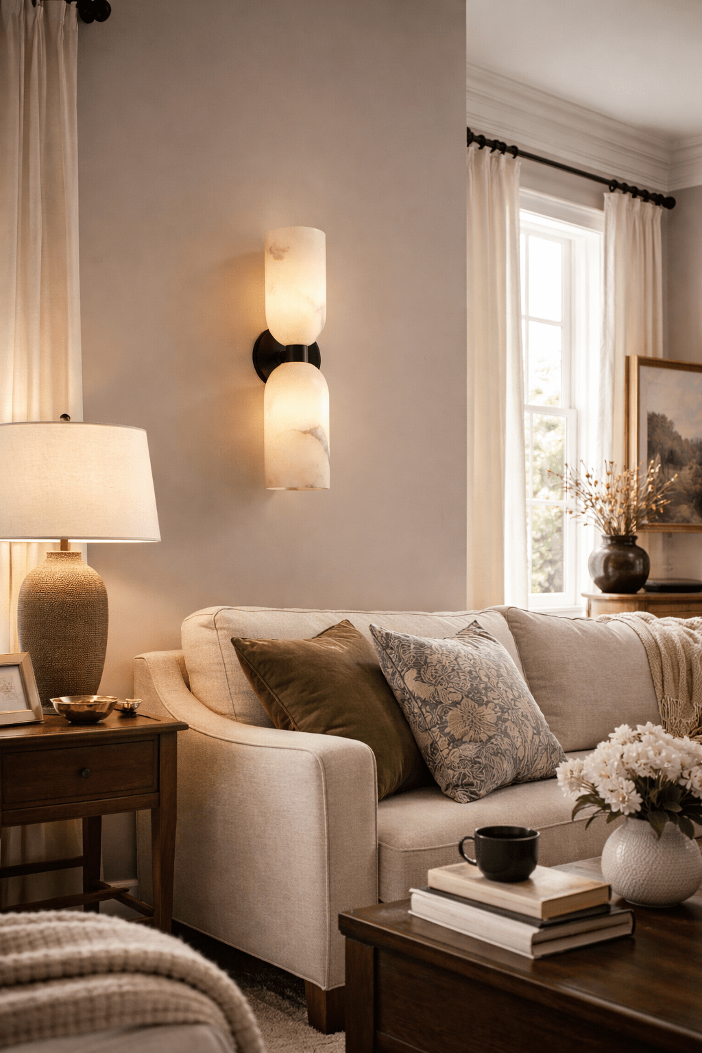 Alabaster Nexus Wall Sconce