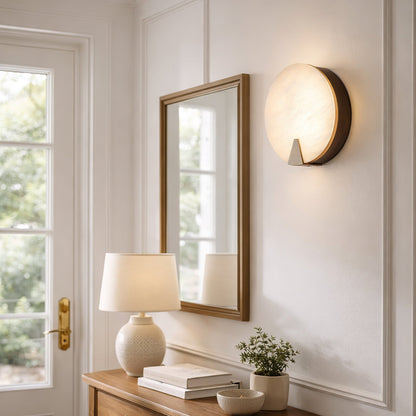 Solaris Halo Alabaster Wall Light
