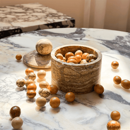 Strata Sphere Stone Storage Box
