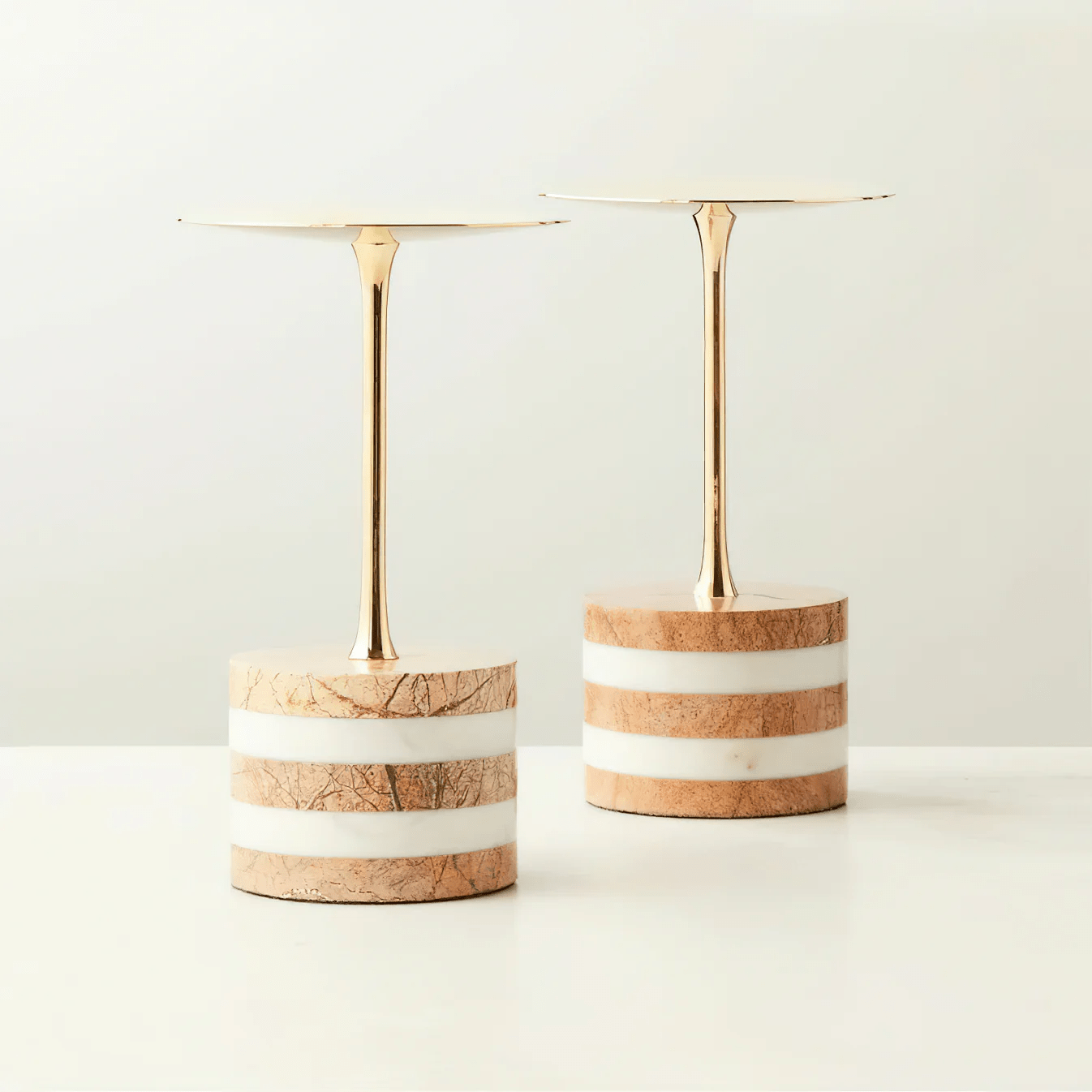 Strata Rise Marble Candle Holder