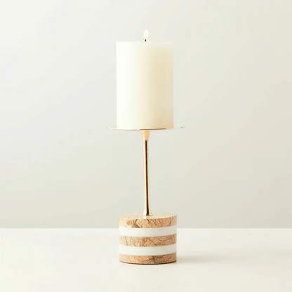 Strata Rise Marble Candle Holder