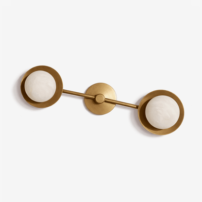 Dual Halo Alabaster Wall Light