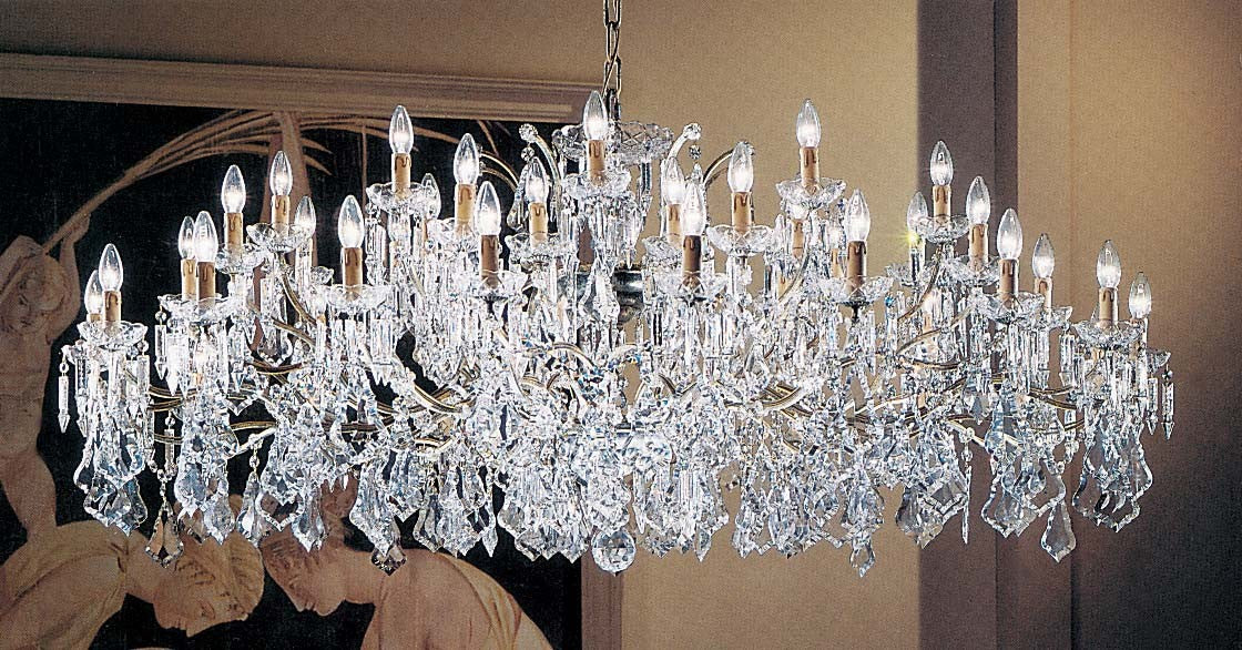 50 Light Versailles crystal Chandeliers in rust finish