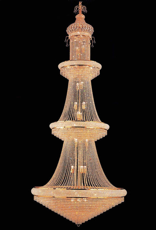 Entryway chandelier / foyer chandelier in gold plated finish