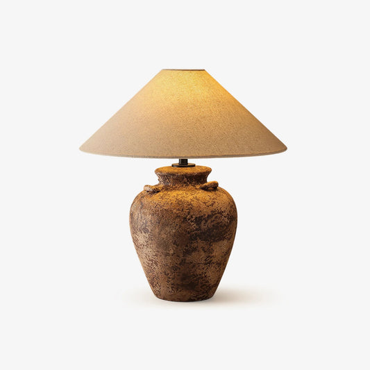 Vintage Terracotta Vase Table Lamp
