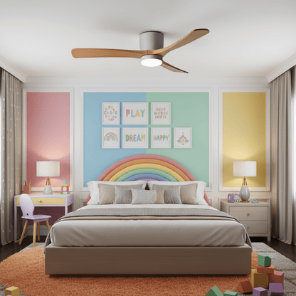 Nordic Wooden 42"/48"/52" Ceiling Fan Light