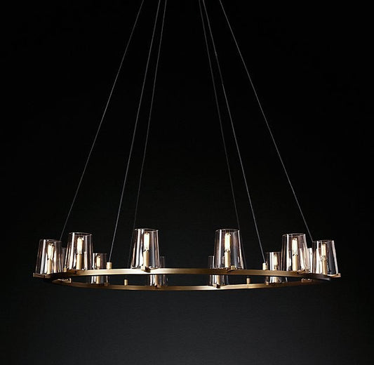 Modern style 12 lights metal crystal chandelier