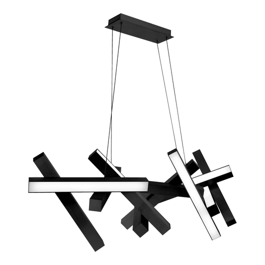 Chaos 48" Wide LED Suspended Abstract Chandelier