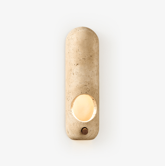 Travertine Oval Wall Sconce