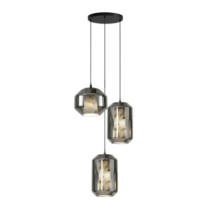 Alabaster Glass Cylinder Pendant Light