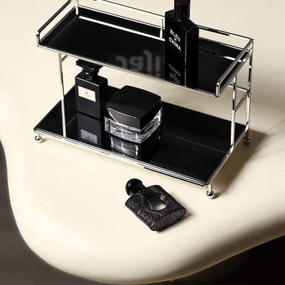 2-Tier Acrylic Storage Shelf with Open Storage