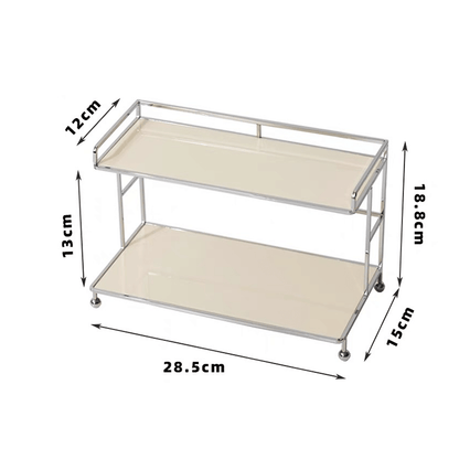 2-Tier Acrylic Storage Shelf with Open Storage