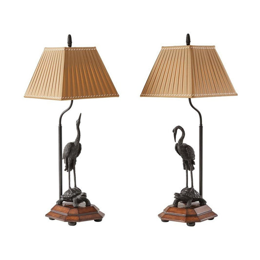 Theodore Alexander Meiji Cranes Table Lamp