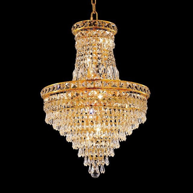 Gold plated 12 Light crystal Chandelier