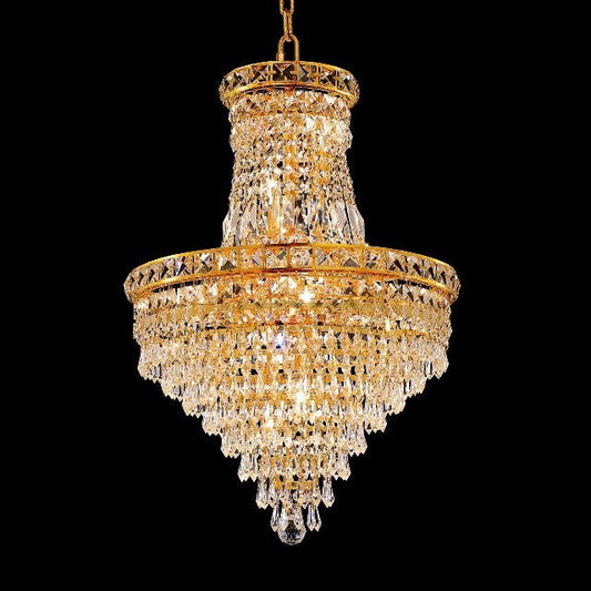Gold plated 12 Light crystal Chandelier