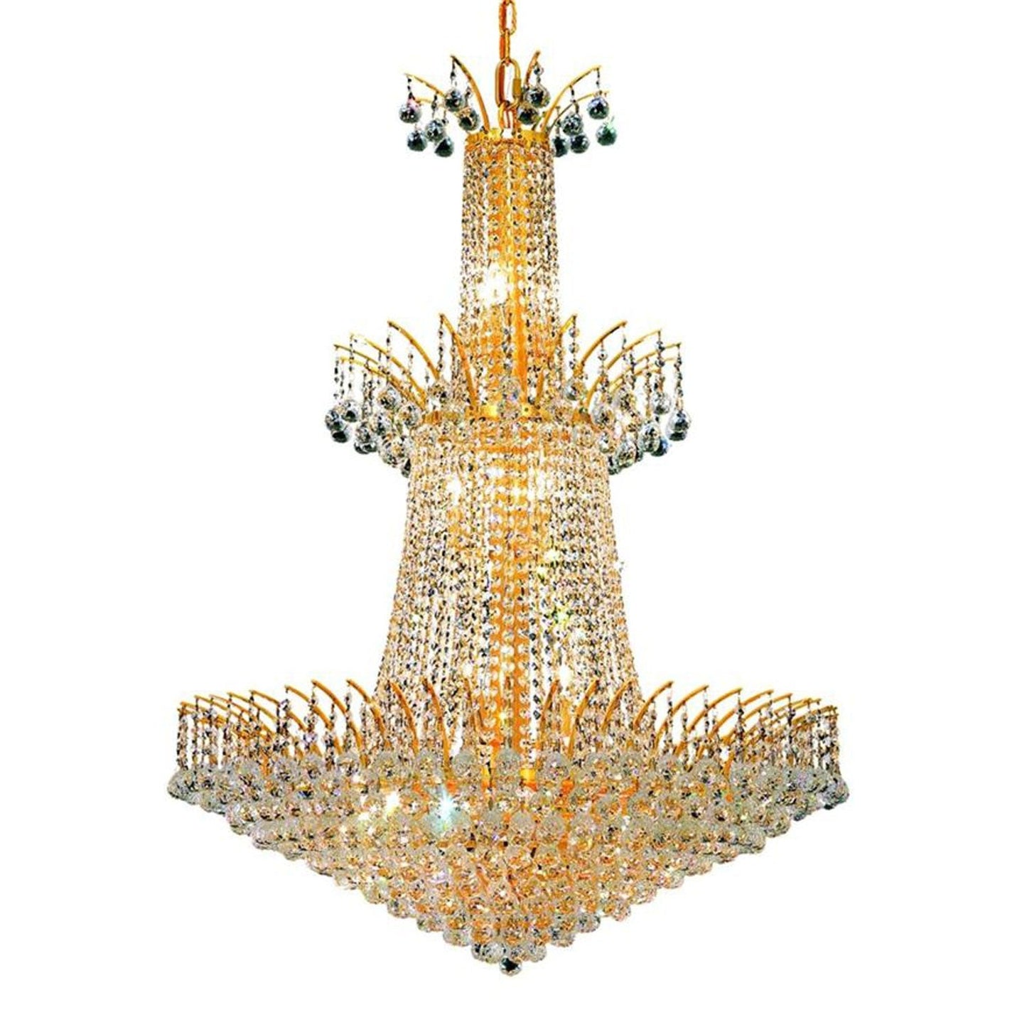 Elegant Lighting  Gold Eighteen-Light