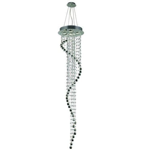 Galaxy Royal Cut Crystal Chrome Five Light 78-in Chandelier