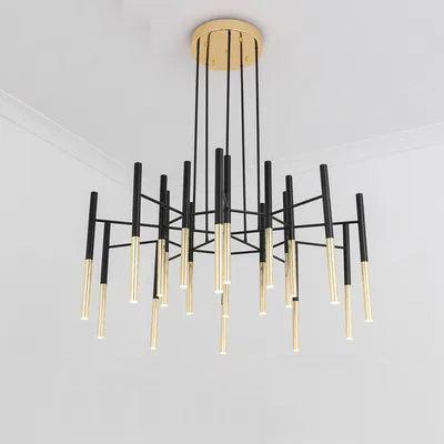 Metal Tubular Gasolier Chandelier