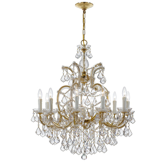 Gold 11-Light Swarovski Spectra Chandelier
