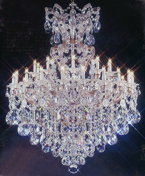 Gold plated Maria Theresa chandelier dressed with Chinese number one crystal