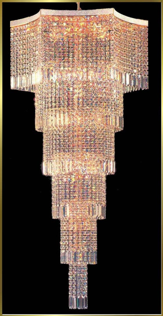 Entryway chandelier / foyer chandelier in gold plated finish