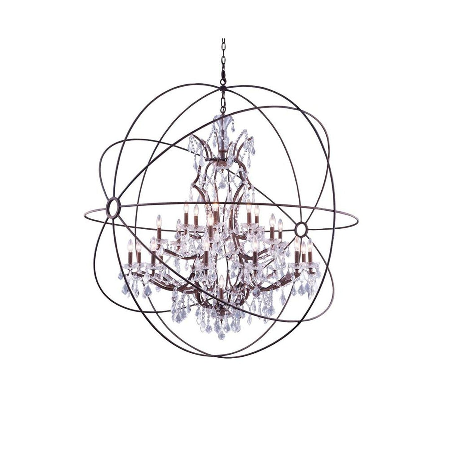 Geneva Rustic Intent Sixty-Inch Pendant with Clear Crystals