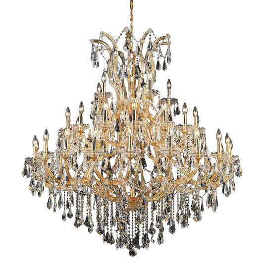Maria Theresa Gold Forty-One Light 52-Inch Chandelier with Royal Cut Clear Crystal