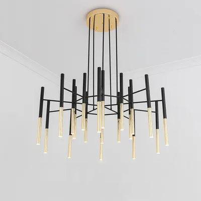 Metal Tubular Gasolier Chandelier