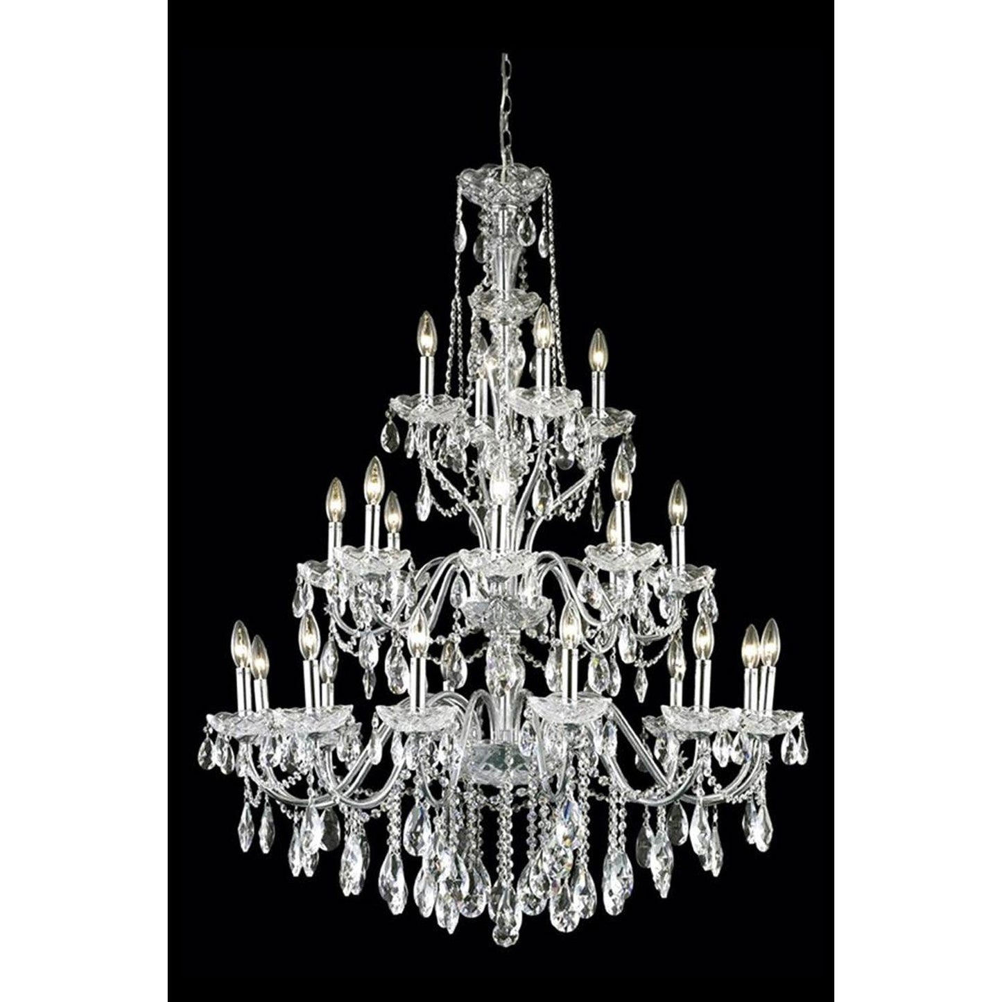 St. Francis Chrome 24-Light Pendant with Royal Cut Crystal