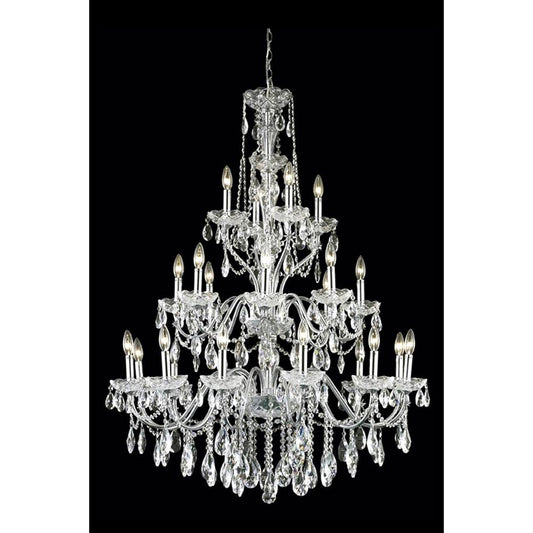 St. Francis Chrome 24-Light Pendant with Royal Cut Crystal