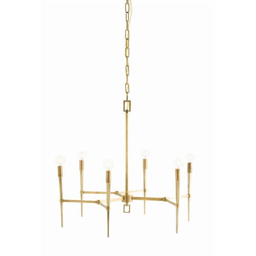 Six Light Chandelier with Tapered Arm