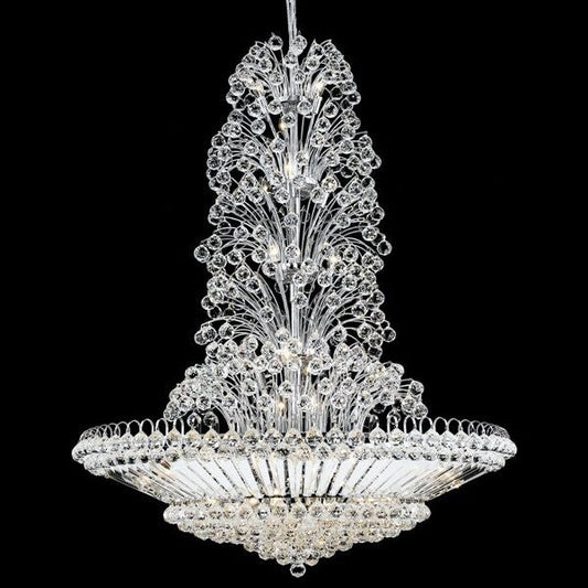 43 Light Sirius Crystal Chandelier in polished chrome finish
