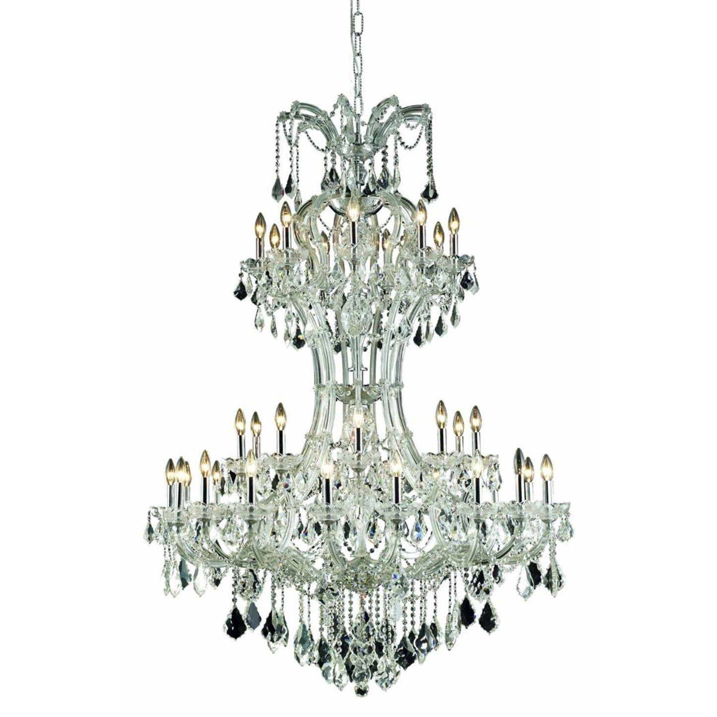 Maria Theresa Royal Cut Crystal Chrome 36 Light 64-in Chandelier