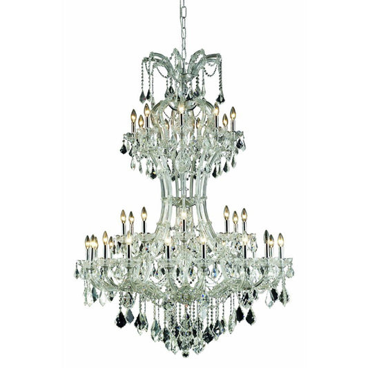 Maria Theresa Royal Cut Crystal Chrome 36 Light 64-in Chandelier