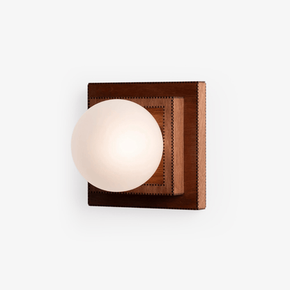 Wood Layered Globe Wall Sconce