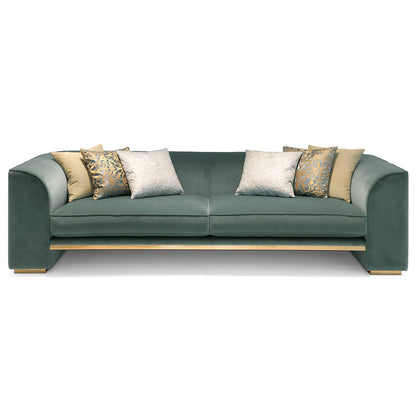 3 Seater Contemporary Designer Velvet Italian Sofa