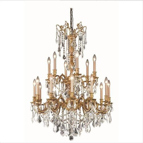 Gold Chandelier with Royal Cut Crystal