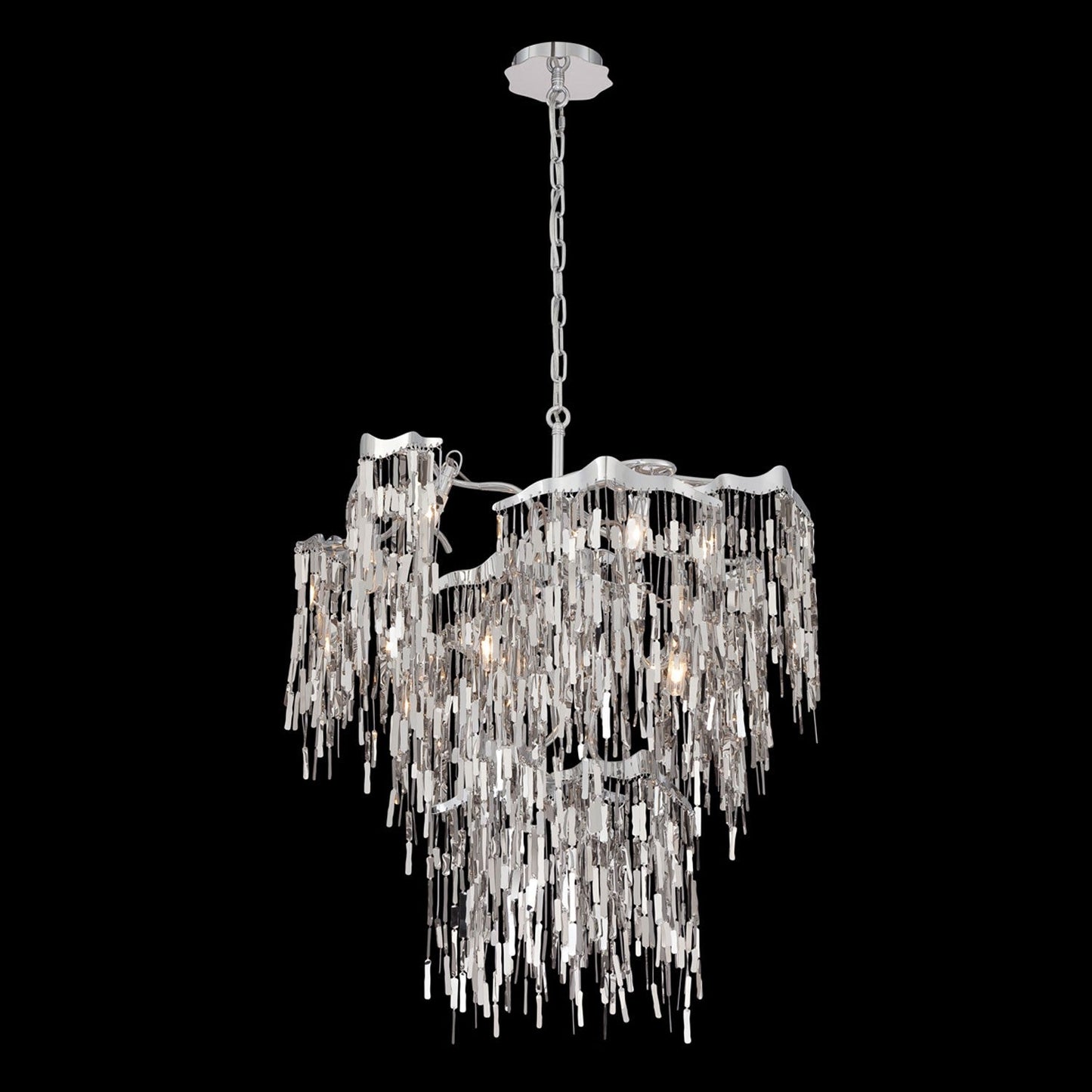 Elfassy Chrome 24-Inch Nine-Light Chandelier