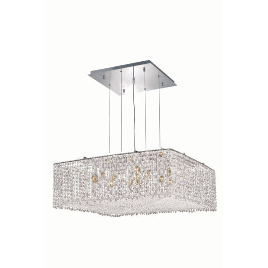 Moda Chrome 13-Light Pendant with Royal Cut Crystal