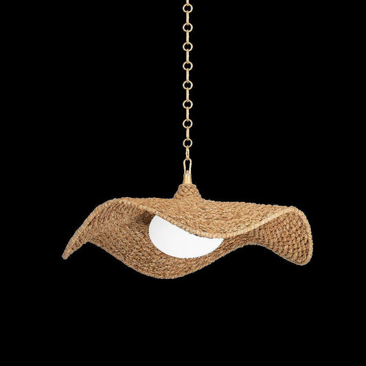 347-44-VGL Corbett Lighting Levene 1 Lt. Pendant with Vintage Gold Leaf Finish