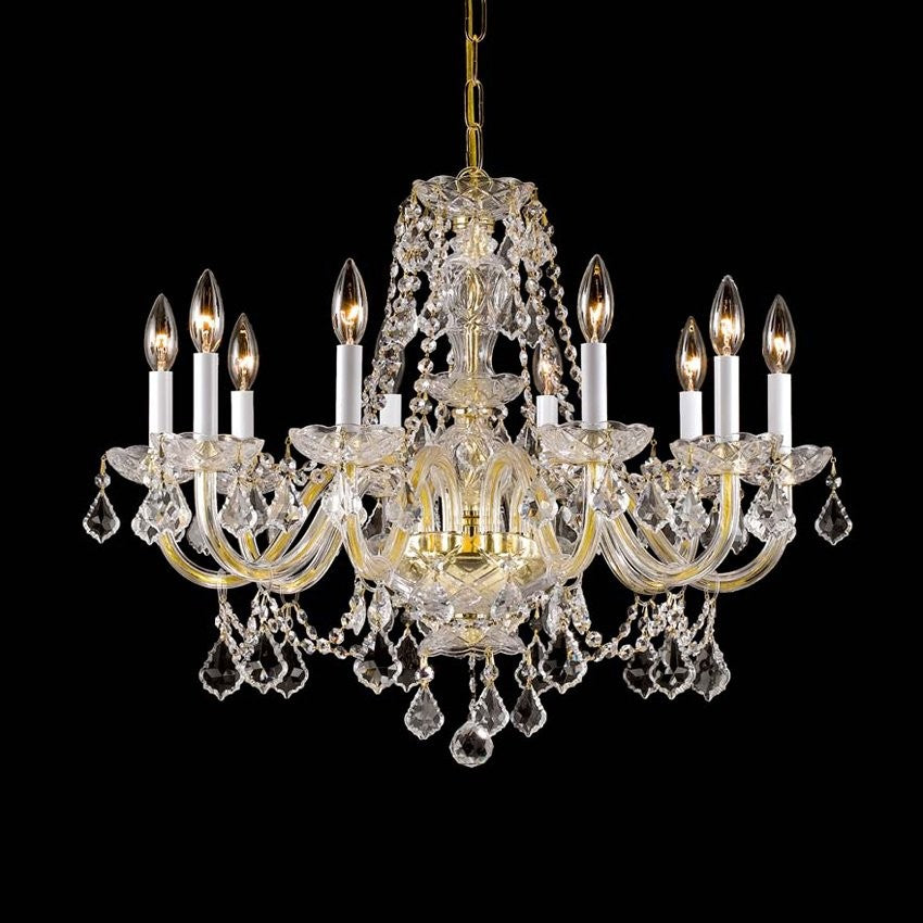 Gold plated 8 Lights Bohemian Crystal chandelier
