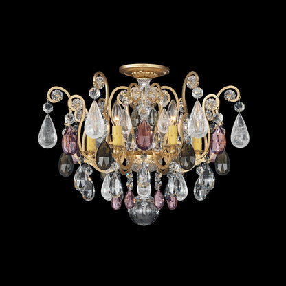 Schonbek Renaissance Rock Crystal 3584 Semi-Flush Mount