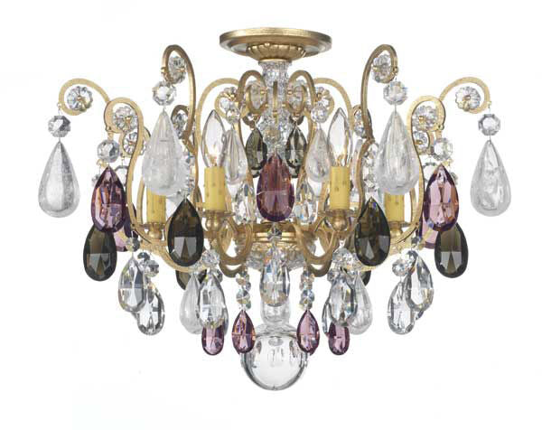 Schonbek Renaissance Rock Crystal 3584 Semi-Flush Mount