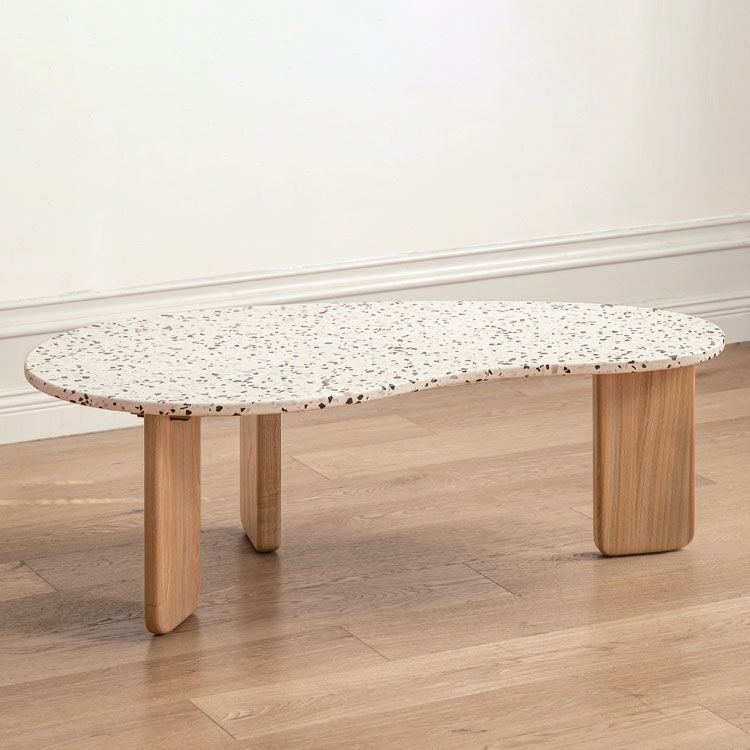 3 Legs Geometric Stone Coffee Table