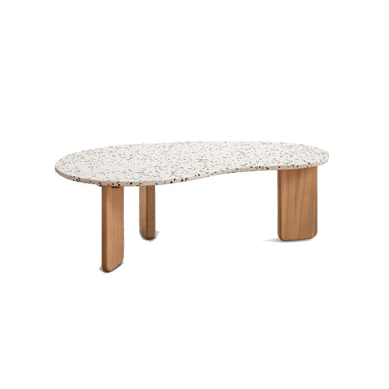 3 Legs Geometric Stone Coffee Table