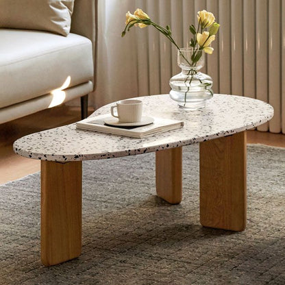 3 Legs Geometric Stone Coffee Table