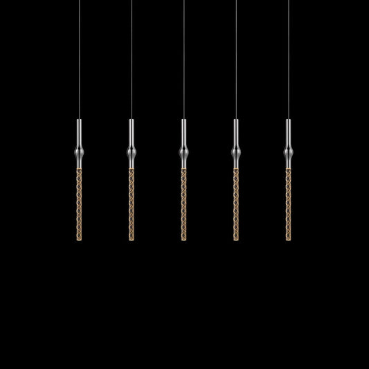 Polished Chrome Five-Light LED Pendant