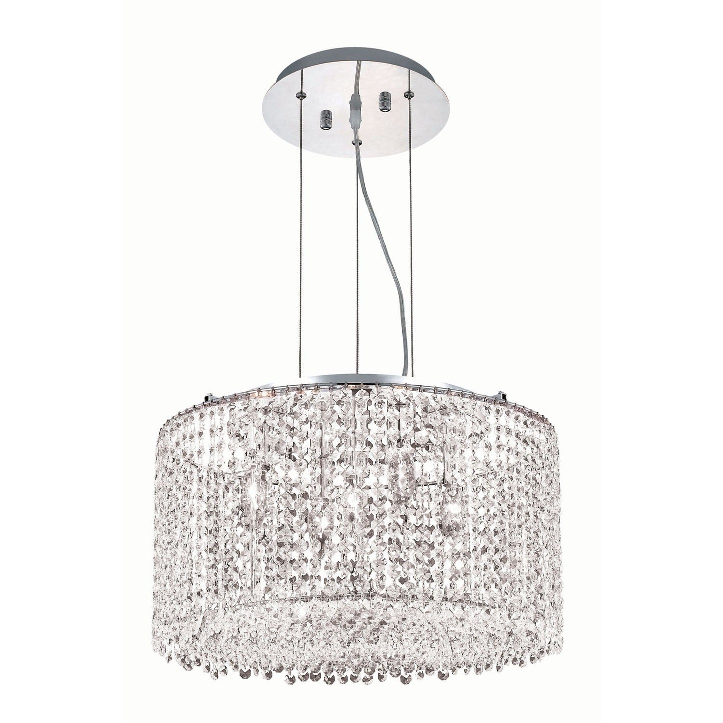 Moda Chrome Five-Light Pendant with Royal Cut Crystal